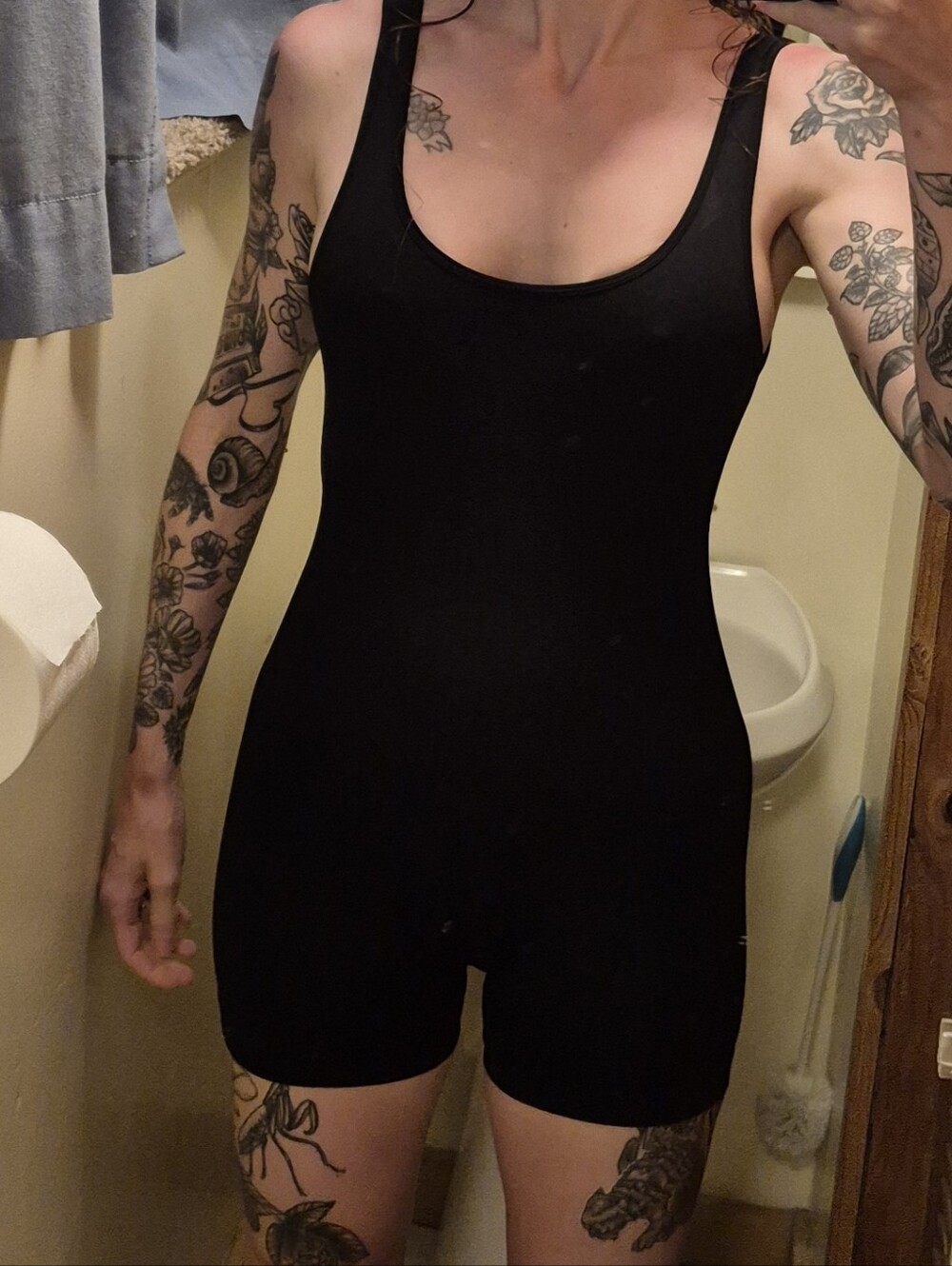 Black Shorts Bodysuit